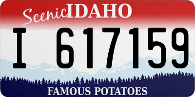 ID license plate I617159
