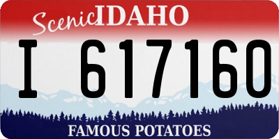 ID license plate I617160