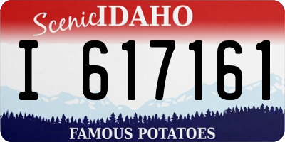 ID license plate I617161