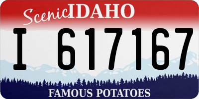 ID license plate I617167
