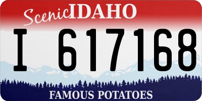 ID license plate I617168