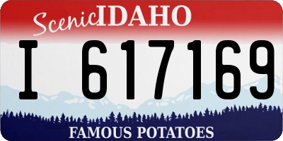 ID license plate I617169