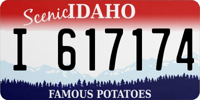 ID license plate I617174