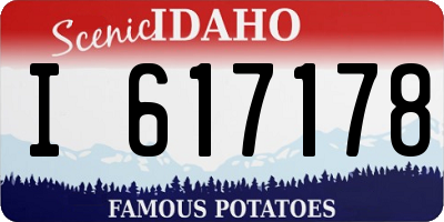 ID license plate I617178