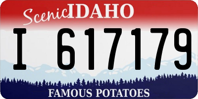 ID license plate I617179