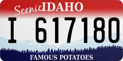 ID license plate I617180