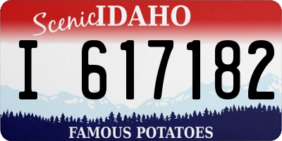 ID license plate I617182