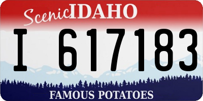 ID license plate I617183