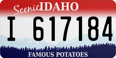 ID license plate I617184