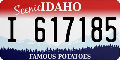 ID license plate I617185