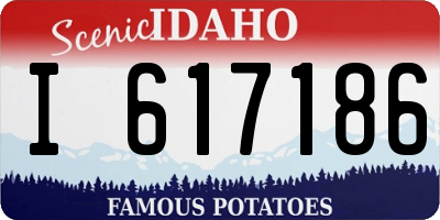 ID license plate I617186