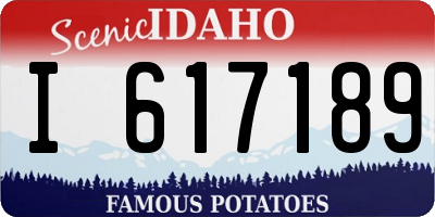 ID license plate I617189