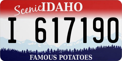 ID license plate I617190