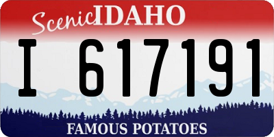 ID license plate I617191