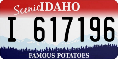 ID license plate I617196