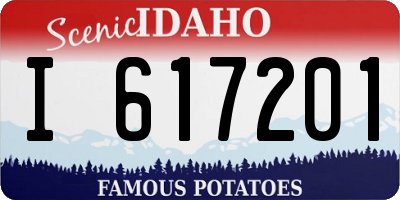 ID license plate I617201