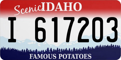 ID license plate I617203