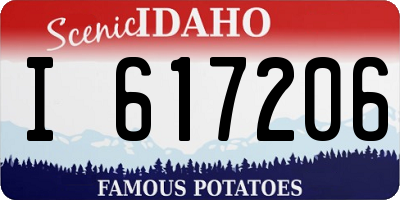 ID license plate I617206