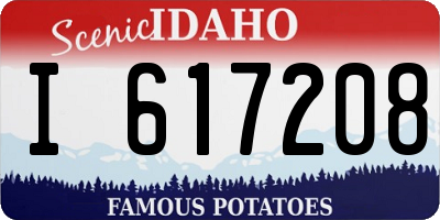 ID license plate I617208