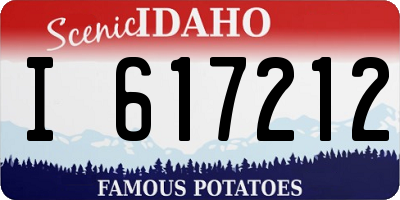 ID license plate I617212