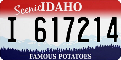 ID license plate I617214