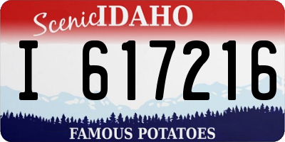 ID license plate I617216
