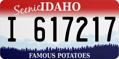 ID license plate I617217
