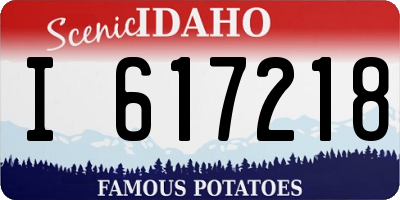 ID license plate I617218