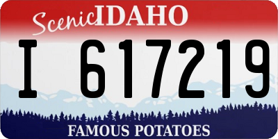 ID license plate I617219