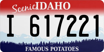 ID license plate I617221