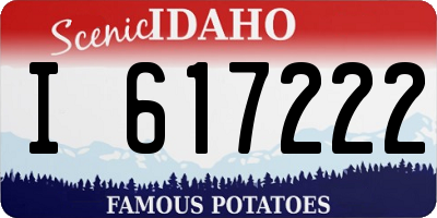 ID license plate I617222