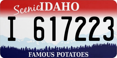 ID license plate I617223