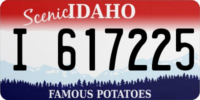 ID license plate I617225