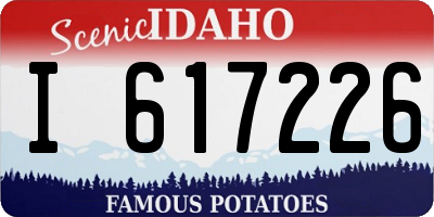 ID license plate I617226