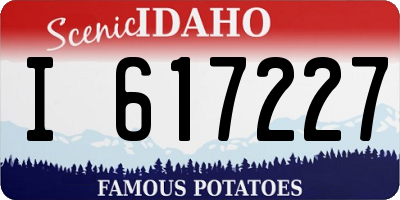 ID license plate I617227