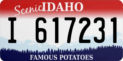 ID license plate I617231