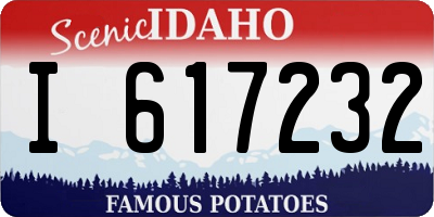 ID license plate I617232
