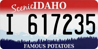 ID license plate I617235