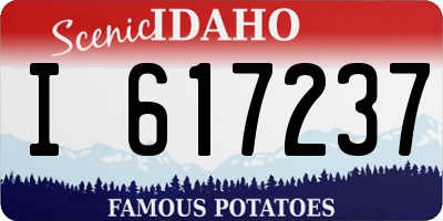 ID license plate I617237
