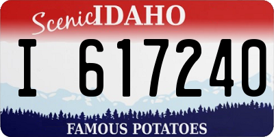 ID license plate I617240