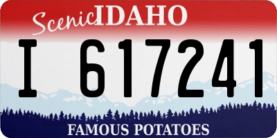ID license plate I617241