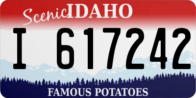 ID license plate I617242