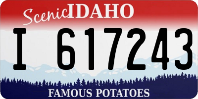 ID license plate I617243