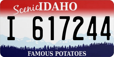 ID license plate I617244