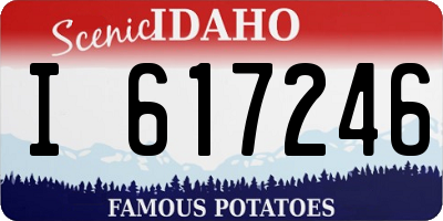 ID license plate I617246