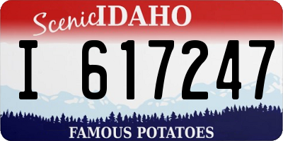 ID license plate I617247