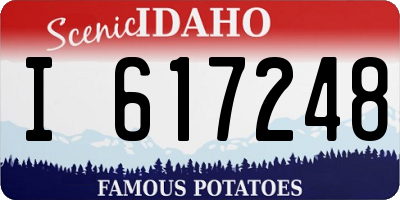 ID license plate I617248