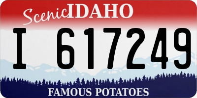ID license plate I617249