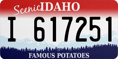 ID license plate I617251