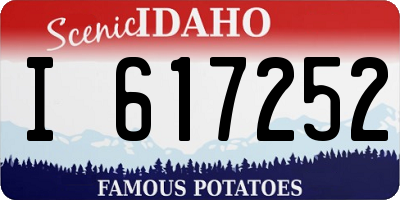 ID license plate I617252